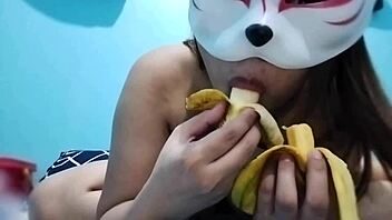 Busty Asian Babe's Fruit Fetish: Banana Time!
