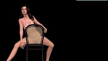 i'm watching this animated 3d cartoon girl strikin sexy poses in all these positions, oh wow