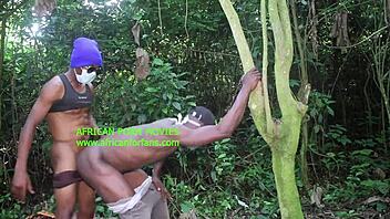 Hot Gay Fuck in Open Air Woods Orgy