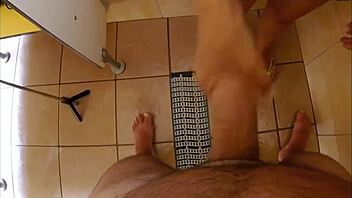 risky public pool shower fun with stepsister sucking