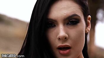 Tattooed teen throated by big dick 😈