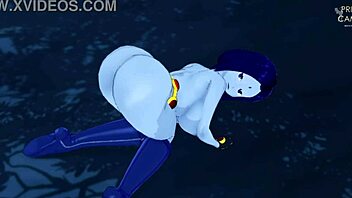 Raven gives joi with big thighs in forest, ending with facial