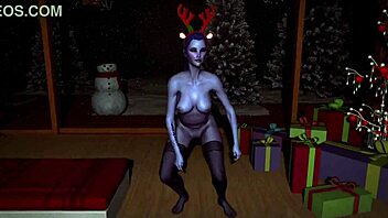 sexy widowmaker assassin dances with big ass on christmas