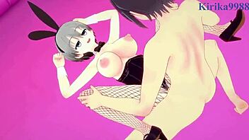 Hana and Yanagi Uzaki Bunny Girl Intense Sex