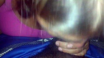 BBW slut gets cum on face from monster black cock!