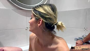 Rose, the naughty blonde with big tits, gets her ass fucked hard in this amateur video