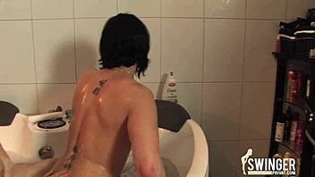 i join milf swinger group in the bathroom for fun