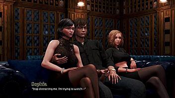 In Pale Carnations part 12, the lesbian characters use toys and engage in bdsm sex