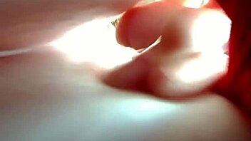 Unaware giantess hides tiny man in her big tits