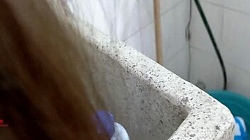 i take advantage of my distracted stepsister while she washes clothes