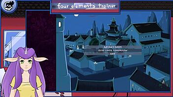 Feeling Intense Pleasure As The Muscular Guard Gives A Blowjob In Avatar Hentai Scene