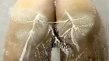 PAWG Babe Moans Riding Dildo in Shower Orgasm