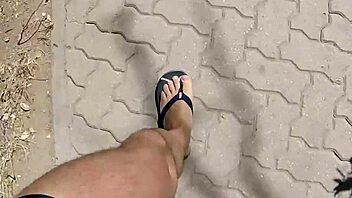 risky public pool shower fun with stepsister sucking