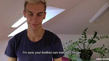 david gets paid for first gay anal and blowjob in czech hunter