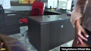 busty babes vicky vette and ivy secret deliver a lusty double blowjob