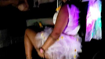 Bisexual Milfs Dancing Seductively on Pole at Swing House Party