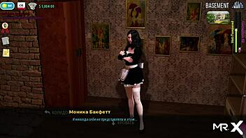 Cena quente de chuveiro no anime de moda e negócios