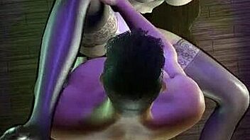 3d sexy bbw milf in lingerie gets hardcore action.