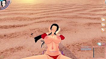 watch boa hancock get taken in this pov hentai game