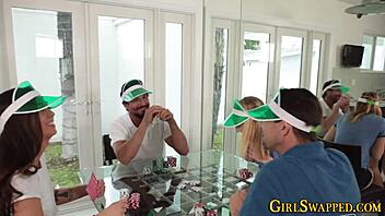 teen stepdaughter masturbates while sucking old man's big cock