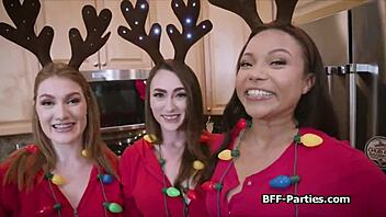 Xmas Baking Turns into Cock Sharing Foursome