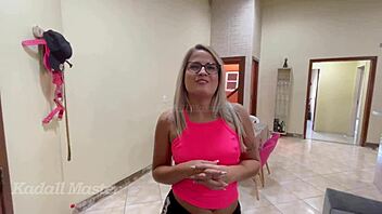 Blonde Brazilian Slut Loves Cum-Covered Action With Friends In Wild 1 On 1!