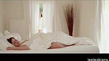 Beautiful erotic girlfriends kissing in a cute lesbian scene with milf friends