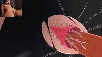 A young woman enjoys an animated cock inside her huge ass in this uncensored hentai