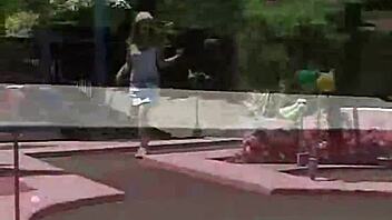 TEEN Little 18+ April GOES SOLO Outdoors!