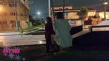 My friends took me to the square for outdoor deepthroat fun