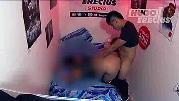 Descriptive Peruvian Teen Neighbor Sneaks Out for Quick Homemade Creampie on Hidden Camera