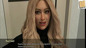 brunette girlfriend discovers johns secret game with blonde milf friend in 3d anime porn