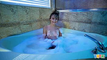 Petite Anne Mae Bent Over Fucked With Monster Cock In Shower