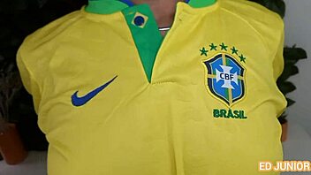 Dutch Fan Fucks Brazilian Fan's Ass Without Condom Complete On Red Sheer