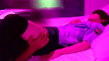 Amateur video of blindfolded female police officer in uniform