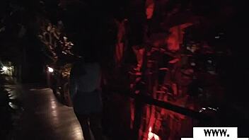 Thai teen Cherry gives an amazing handjob to a huge white cock.