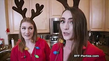 Xmas Baking Turns into Cock Sharing Foursome