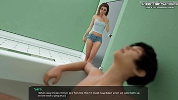 Virgin 18yo Step Sister Sara Gives Intense Blowjob to Brother in Bathroom - Milfy City Hentai Part 91