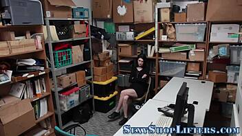 Real thief caught rubbing her pussy in high definition reality scene.