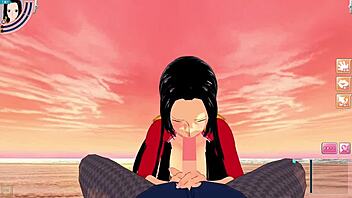 watch boa hancock get taken in this pov hentai game