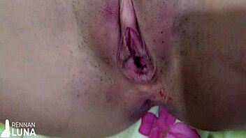 Fucking this busty blonde's ass and pussy, cumming inside her delicious moans