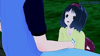 Ирис и Эрика в жарком хентай-сексе с кремпаем