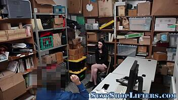 Real thief caught rubbing her pussy in high definition reality scene.