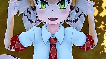 Bengaru Tora From Kemono Friends Gets Fucked In Hentai Anime Cartoon Video