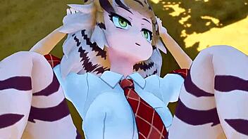 Bengaru Tora From Kemono Friends Gets Fucked In Hentai Anime Cartoon Video