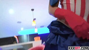 OMG, best friends hooking up at Halloween party with monster cocks! 🎃