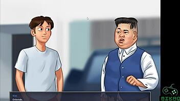 Kim Jong-un in car shop surprise in Summertime saga