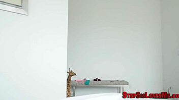 This teen stepsister gets creampied by a monster cock in pov 😏.