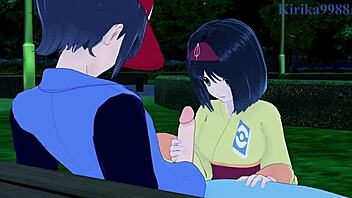 Ирис и Эрика в жарком хентай-сексе с кремпаем