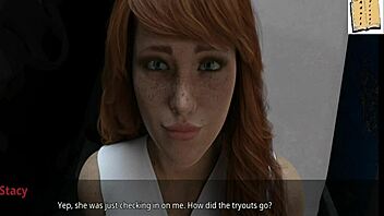 brunette girlfriend discovers johns secret game with blonde milf friend in 3d anime porn